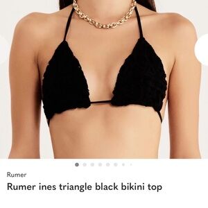 Rumer‎ Black Triangle Bikini Top